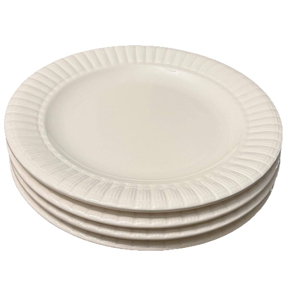 Pier 1 Lunca Blanca White Salad Plate Set of 4 Dishwasher Safe 8" - Picture 4 of 8